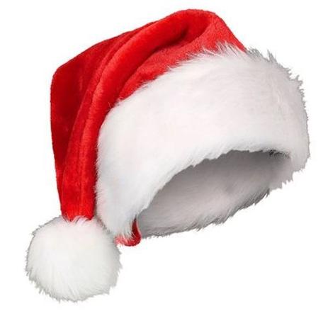 Gorro Para Papai Noel Em Veludo Pelúcia Touca Super Luxo adulto
