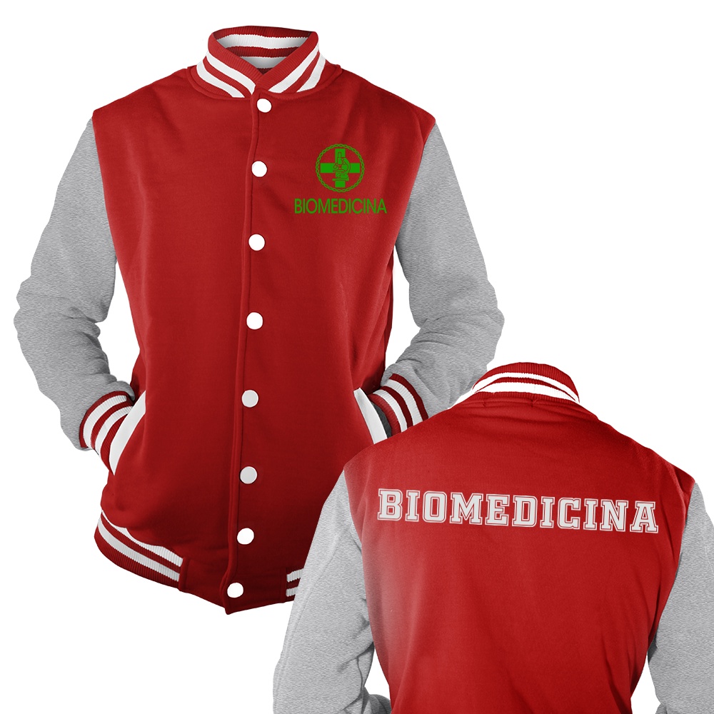 Jaqueta Blusa Moletom College Bordada Biomedicina Unissex