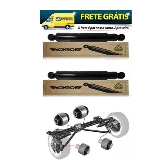 Amortecedor Traseiro Bucha Barra Peugeot 206 207 Sw