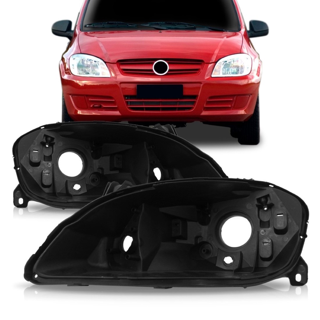 Carcaça Farol Celta Prisma 2007 2008 2009 2010 2011 2012 em Oferta na Shopee