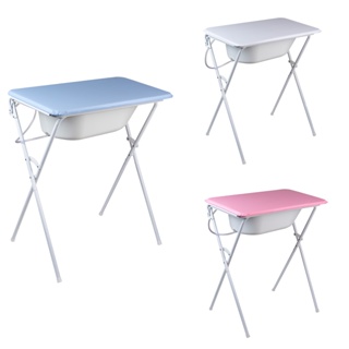 Banheira com trocador, suporte dobrável, tanque 25L, até 30Kg Tanque rígido com mangueira para escoamento de água- Hercules em Oferta na Shopee