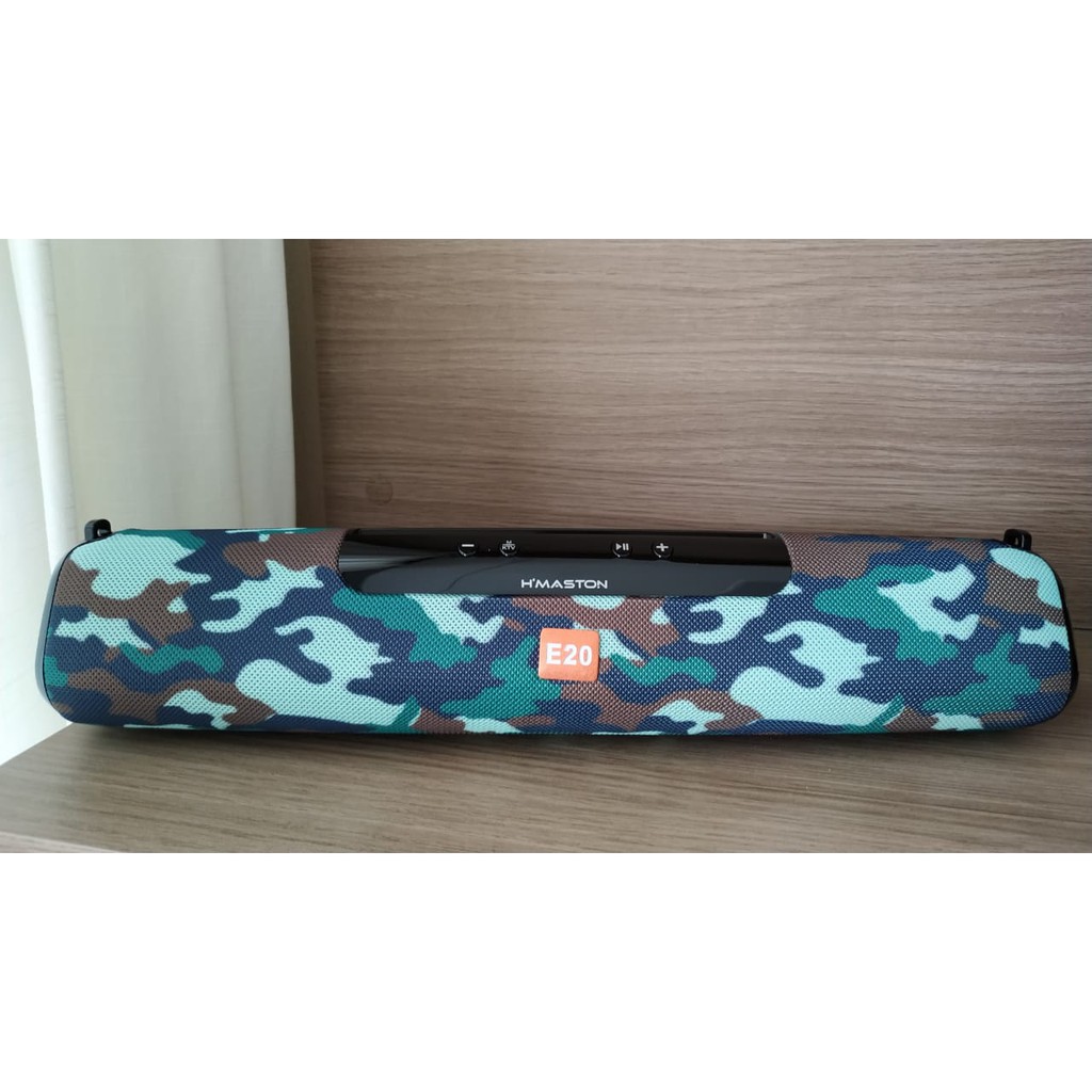 Caixa De Som Soundbar Bluetooth Portatil H'maston E20 com Usb Fm P2 SD