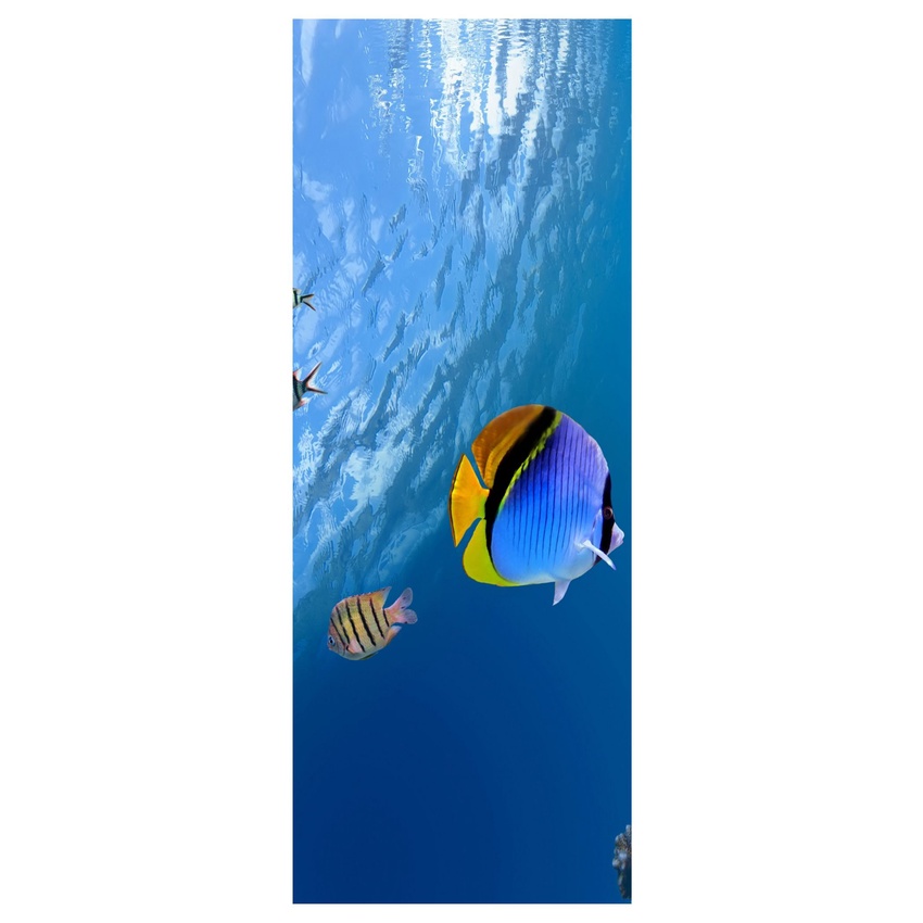 Adesivo Decorativo Para Porta Fundo Do Mar Oceano Mod. 276