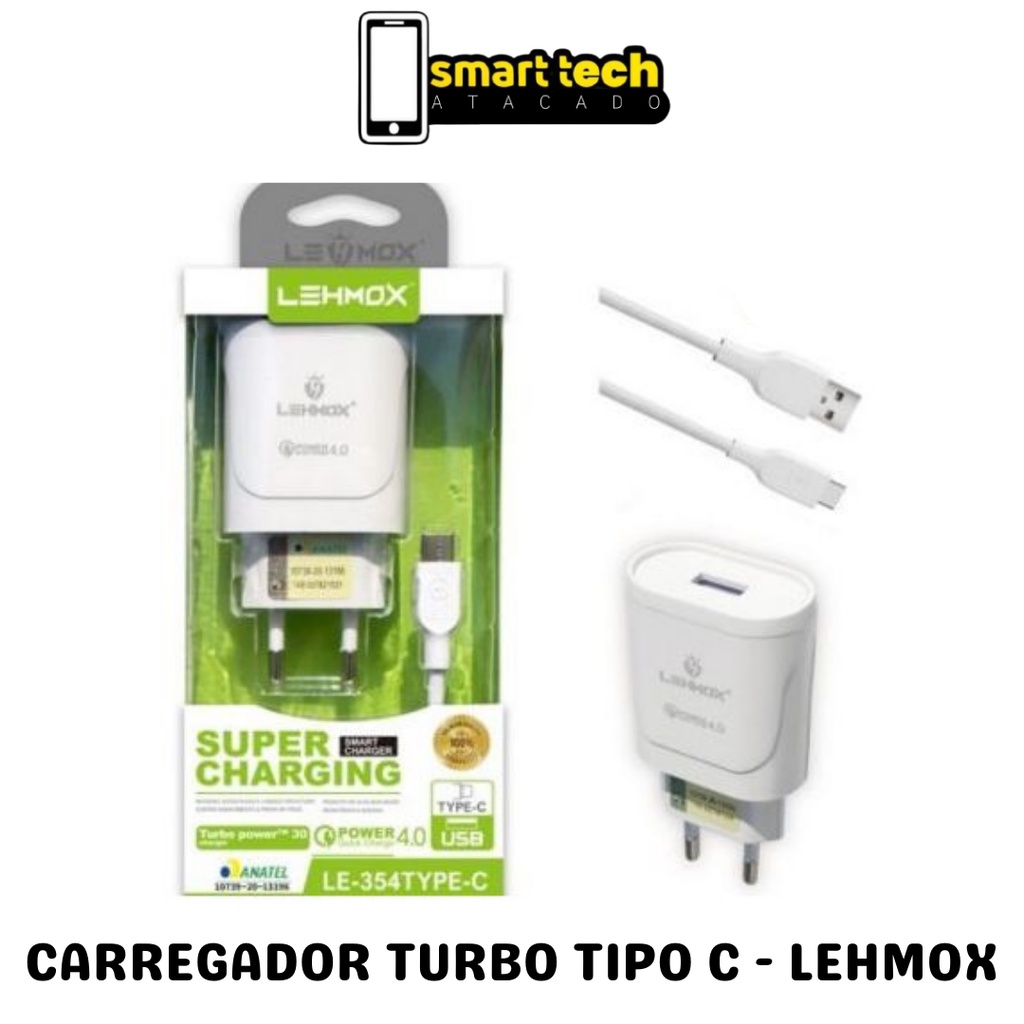 Carregador Turbo Tipo C Lehmox Shopee Brasil