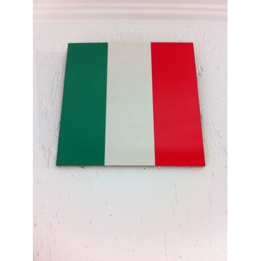 Mini Quadro Decorativo Da Bandeira Da Itália 20x20