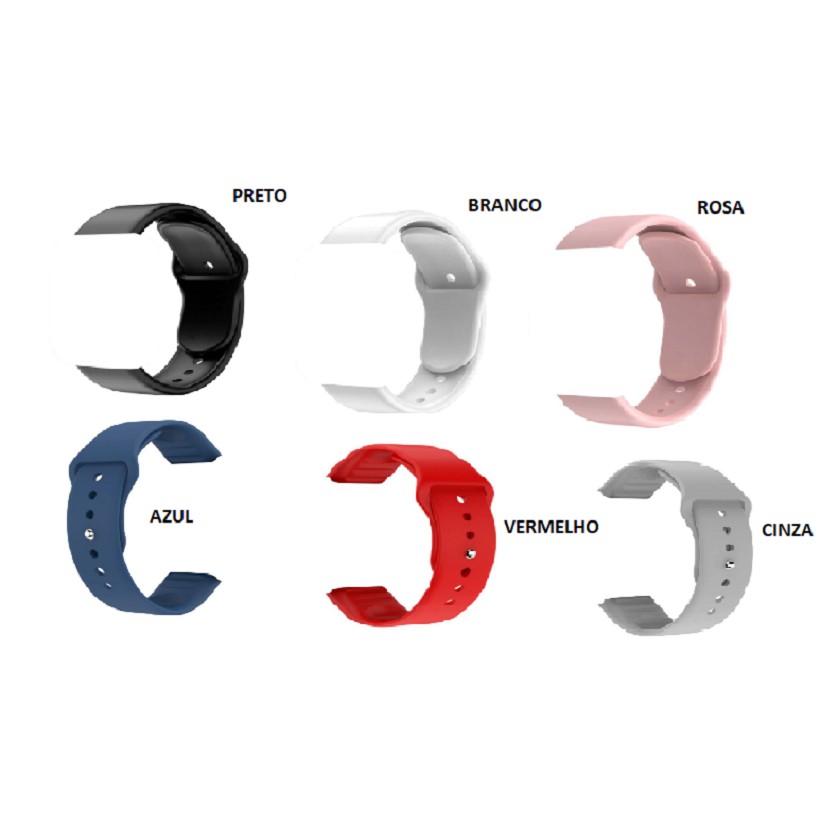 Pulseira Smartwatch D20 Y68 D28 Smartwatch V6 - Pulseira de Encaixe USB Pronta Entrega Cores Novas