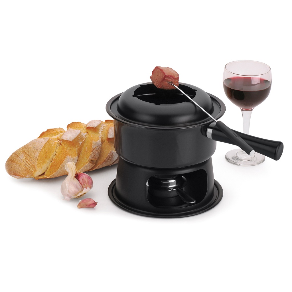 Conjunto Fondue Lugano Inox 11 Peças Forma Serviço Kit Casal