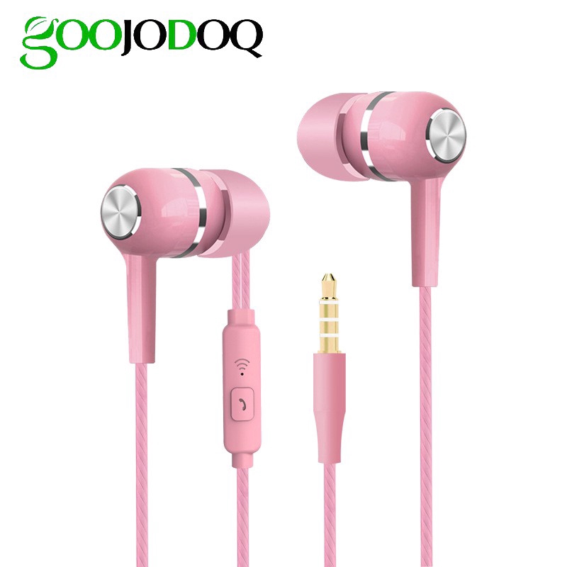 Goojodoq Macaron Cor Fio De Controle Headset Com Micfone Uso Para O Chão Digital Produtos (3.5mm) Fone De Ouvido Microfone - Audio