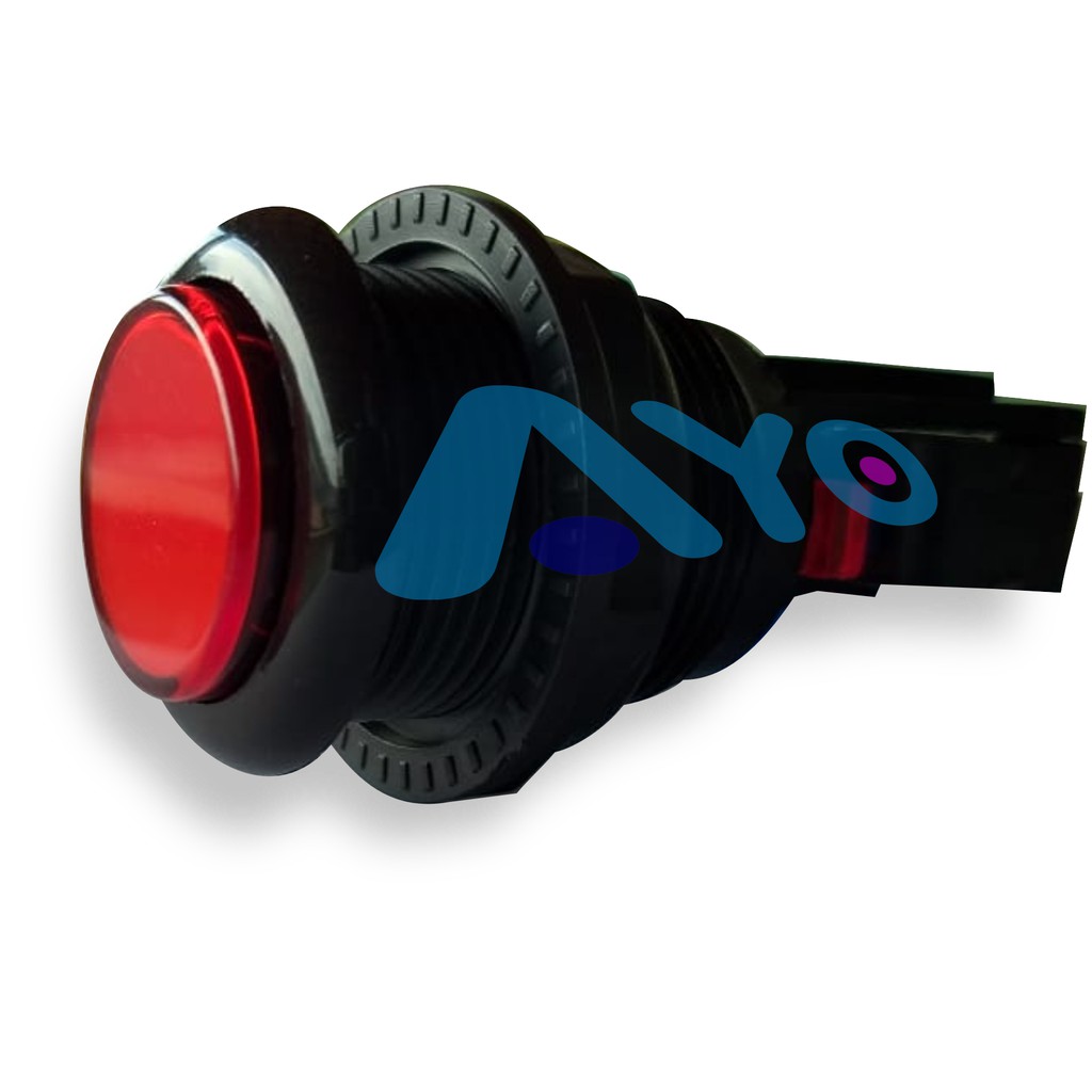 10 Botões Fliperama/Arcade Acrílico Corpo Preto C/ Micros