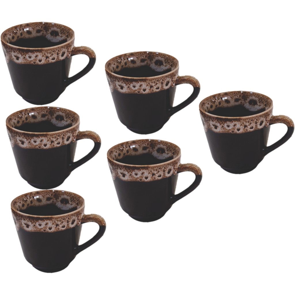 6 xícara para chá preta com borda café 200 ml xicara chá caneca de chá xícara de chá louça caneca louça lembrancinhas de