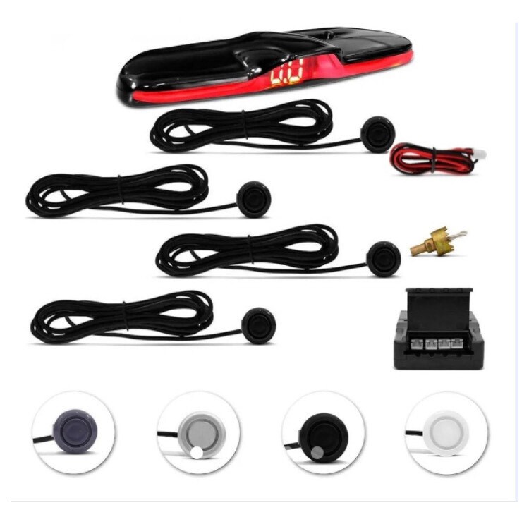 Sensor De Ré E Estacionamento Kx3 Visor Led Digital em Oferta na Shopee