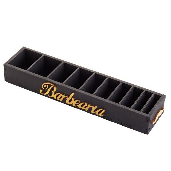 Caixa Para Barbearia Barbershop, Porta Máquina pentes MDF organizador de balcão de barbearia