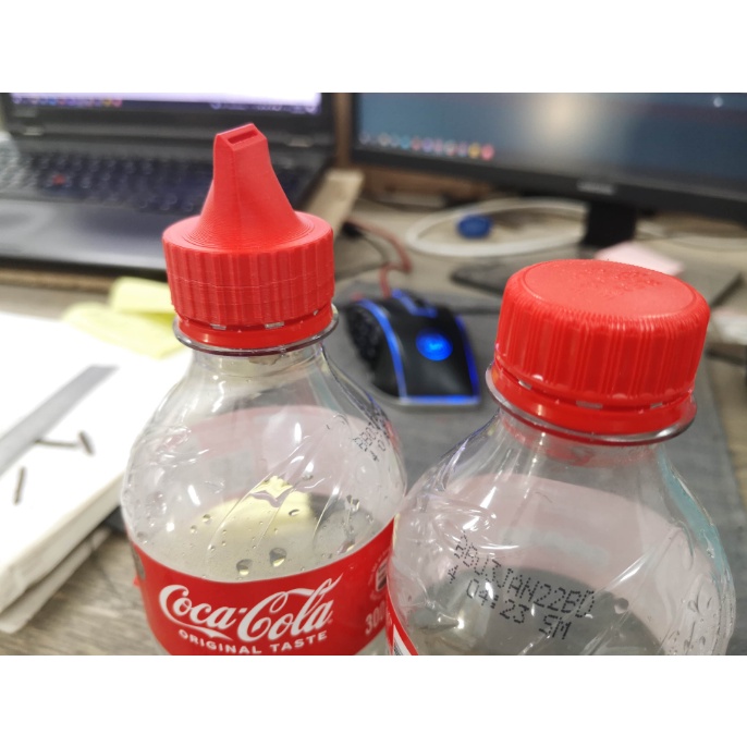 5pcs Tampa de garrafa Pet para cola Branca