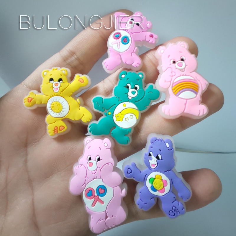 BLJE PVC Sapato Encantos Acessórios Urso Decoração Dos Desenhos Animados Fivelas Para Tamanco Sandálias Pino Presentes D