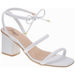 Sandália Feminina Lóris Salto Bloco Quadrado Atual Branca 9810 em Oferta na Shopee