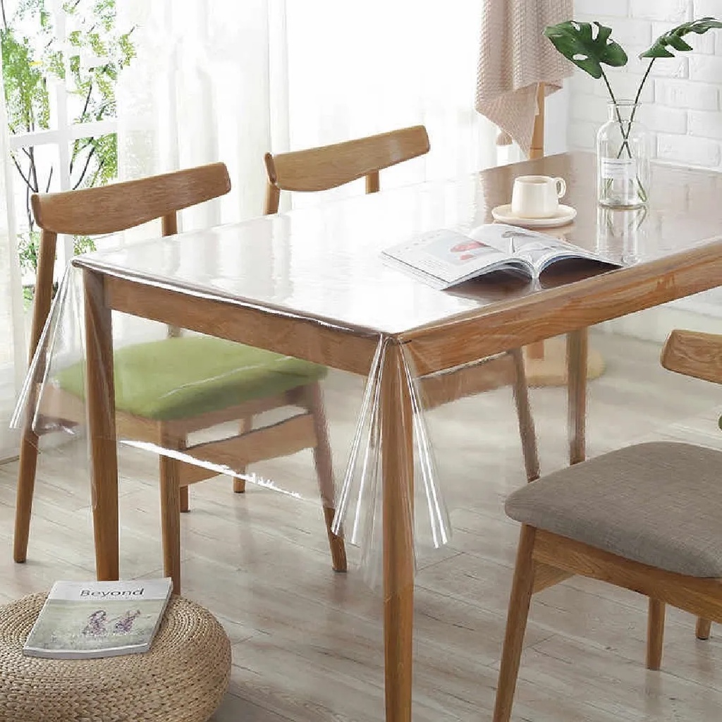 Toalha De Mesa 2,00x1,40m Plastico Transparente Impermeável