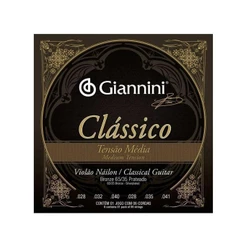 Encordoamento Giannini Clássico para Violão Nylon Tensão Média GENWPM