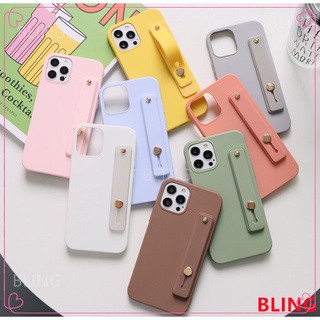 Capa De Celular Em TPU Com Cor De Pastel + Pulseira case capinha capa para iPhone 11 12 13 Pro Max XS XR X 7 8 Plus