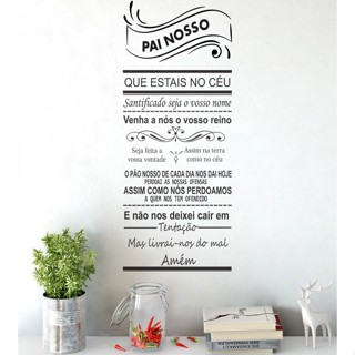 Adesivo de Parede Frase Oração Do Pai Nosso em Oferta na Shopee