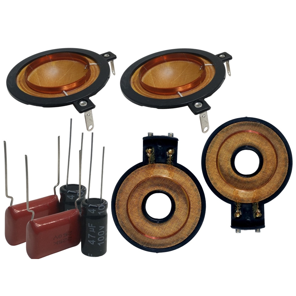 2x Reparo Driver HDI320 e 2 Reparo Tweeter HI320 c Capacitor