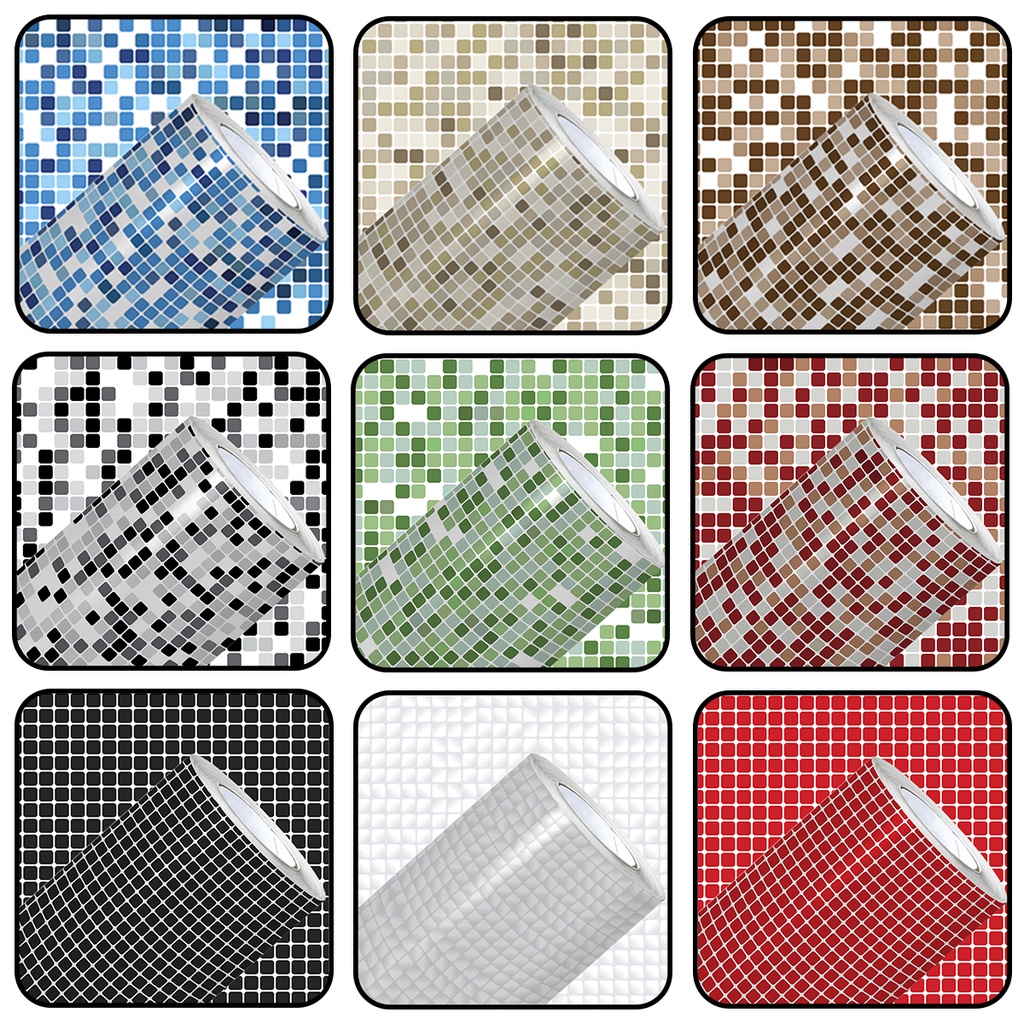 Papel de Parede Adesivo Lavável Pastilhas Vinílico (a prova d´água) em Oferta na Shopee