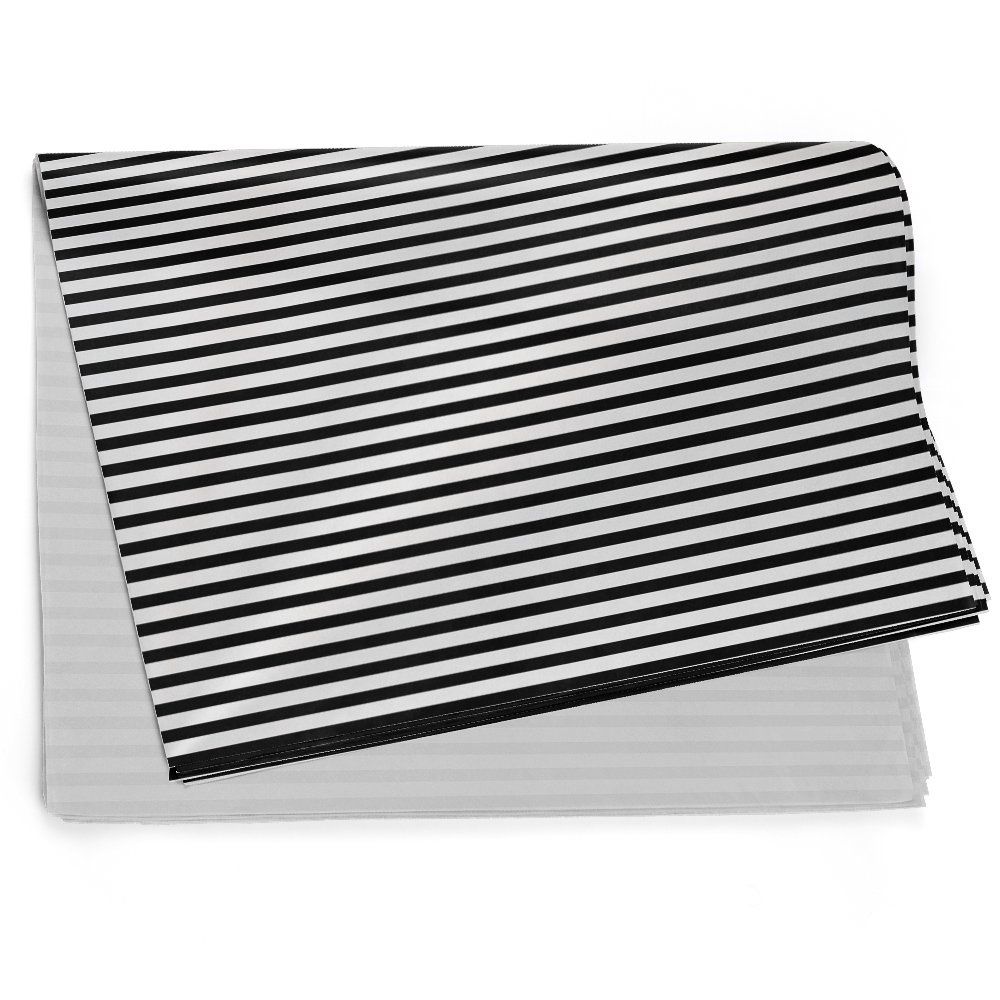 Poli Sujinho Fosco Listrado Preto para Decoração 49,0x69,0cm, Floral Atlanta - 10/20/50 folhas.