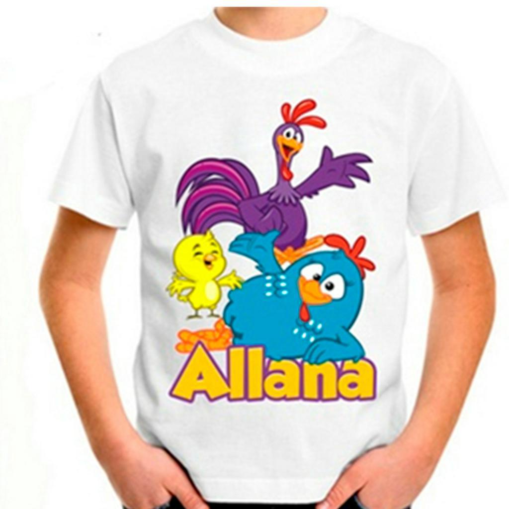Camiseta  Personalizada Galinha Pintadinha Infantil e Adulto (LEIA A DESCRIÇÃO) em Oferta na Shopee