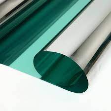 Insulfilm Película Residência e Automotivo Verde Espelhada c/50cm de largura comprimento de 1 a 5 metros.