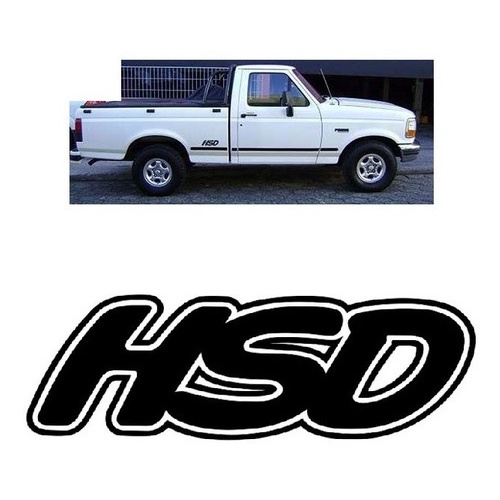 Adesivo Emblema Hsd Para Ford F-1000 Preto