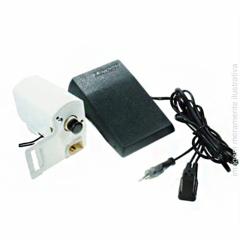 MOTOR COM PEDAL PARA MÁQUINA DE COSTURA DOMÉSTICA 100W, 7000 RPM, 0.5A, 220V