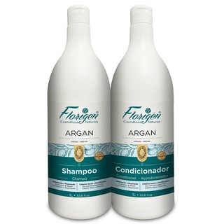 Kit Shampoo e Condicionador Para Hidratação dos Cabelos Argan 1L Florigen