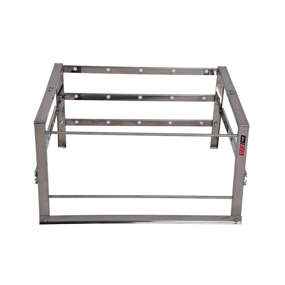 Suporte para Grelha e Espetos 50cm Inox Churrasqueira de Alvenaria Issi Grill