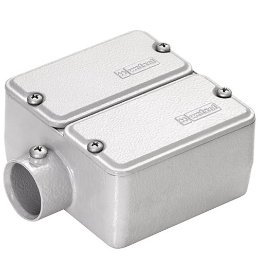 Condulete Tipo E Duplo Cinza Aluminio 3/4 Conduletzel Wetzel em Oferta na Shopee