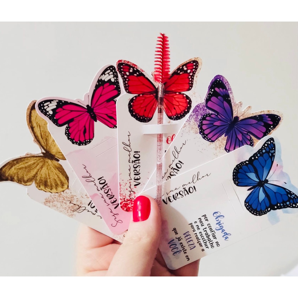 Tag para escovinha de sobrancelhas/cílios - 5x9,5 em Oferta na Shopee