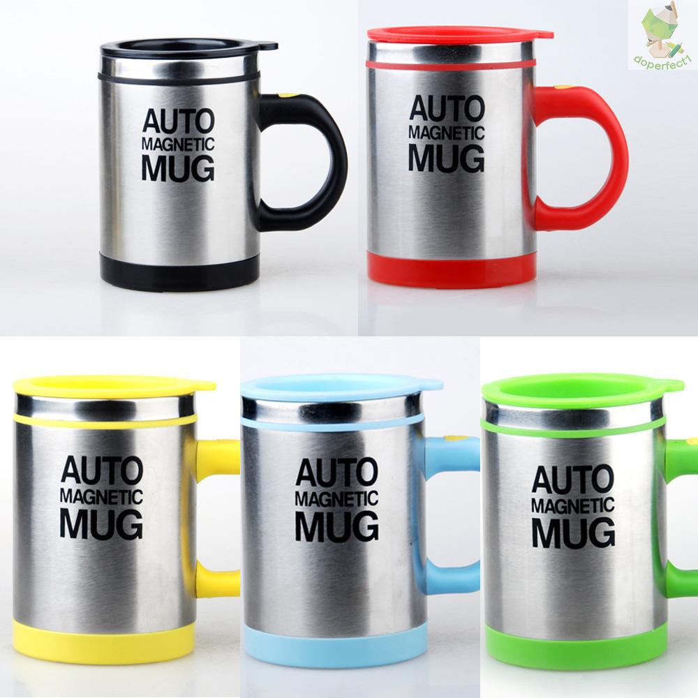Electric Stainless Steel Magnetized Mixing Cup Auto Self Stirring Coffee Mug 450 