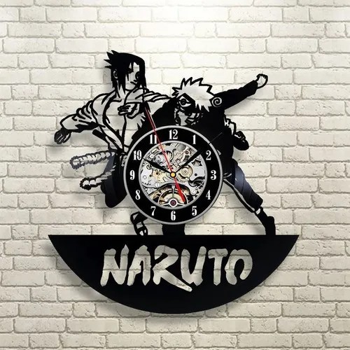 Naruto 02 - Relógio Disco De Vinil Decoração