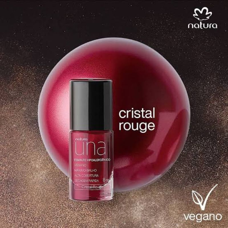 Esmalte natura una hipoalergênico cristal rouge secagem rápida VAL 09/22 |  Shopee Brasil