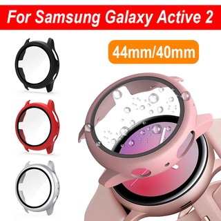 Capa Protetora De Tela PC Com Película Para Samsung Galaxy Watch Active 2 40mm 44mm