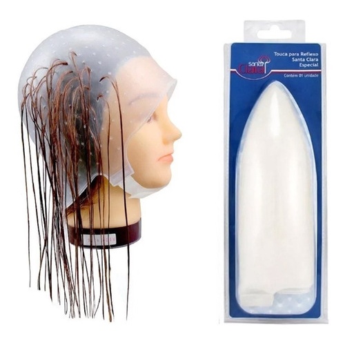 Touca Silicone com velcro para reflexos luzes mechas - Santa Clara