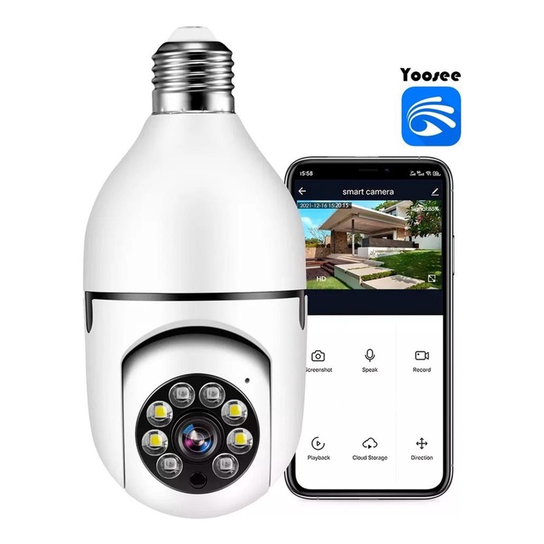 Camera Ip Seguraca Robo Teto App Yoosee Com Visao Noturna