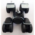 RODIZIO PARA CADEIRA DE ESCRITÓRIO CROMADO RODA DE NYLON KIT S90 A MF ATÉ 160 KGS