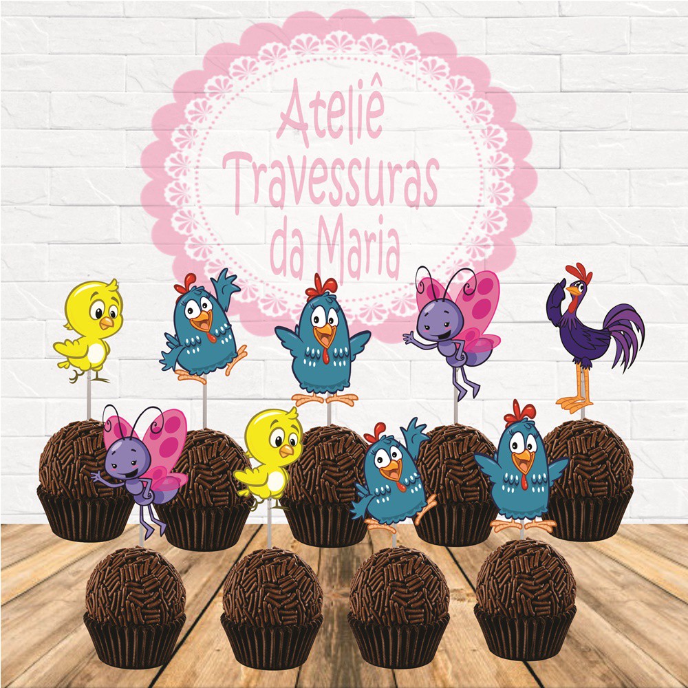 Toppers para Docinhos da Galinha Pintadinha - Fazemos todos os Temas (Nos pergunte pelo chat!)