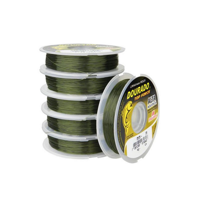Linha Monofilamento Mazzaferro Dourado Top Force (Escolha Diâmetro) 100m (Unidade) Linha de Pesca