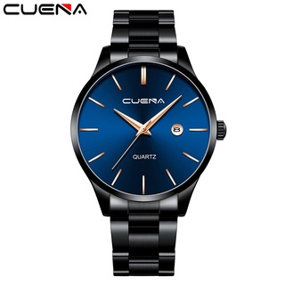 CUENA Top Marca De Luxo Relógio Famosos Homens De Negócios De Moda De Quartzo Dos Aço Cheio Relógios À Prova D