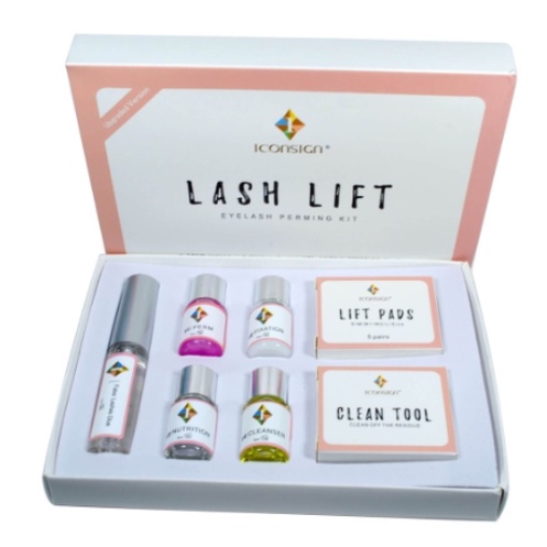 Kit Lash Lift Cílios 4 Permanente + 1 Cola + 5 Tamanho Das Almofadas De Elevação + 1 Ferramenta De Limpeza