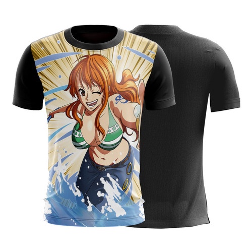 Camisa Camiseta Anime One Piece Nami Time Skip Art G2275