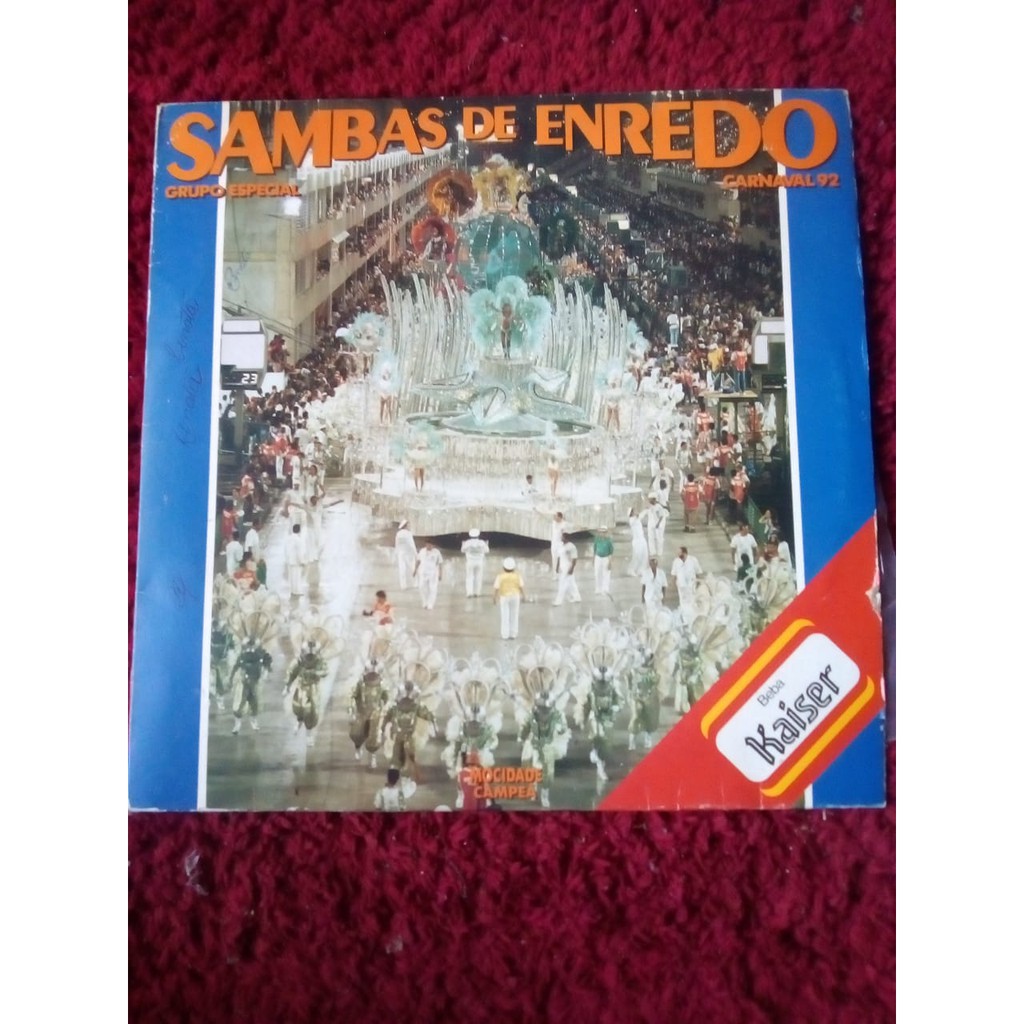 LP Samba Enredo Carnaval 92 (usado e original)