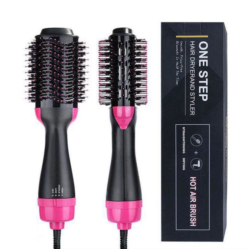 Escova Secadora Alisador Elétrica Quente Cabelo Com 3 Em1 Hair Styler 110V — imagem 1