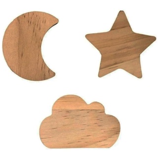 Conjunto 3 Ganchos Cabides Noite De Madeira Para Parede em Oferta na Shopee