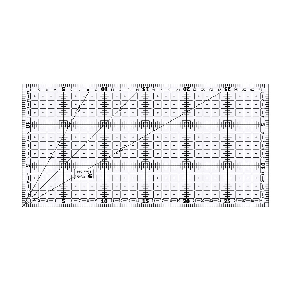 Regua Patchwork 30x15 Quadriculada 15x30cm Costura Criativa Scrapbook em Oferta na Shopee